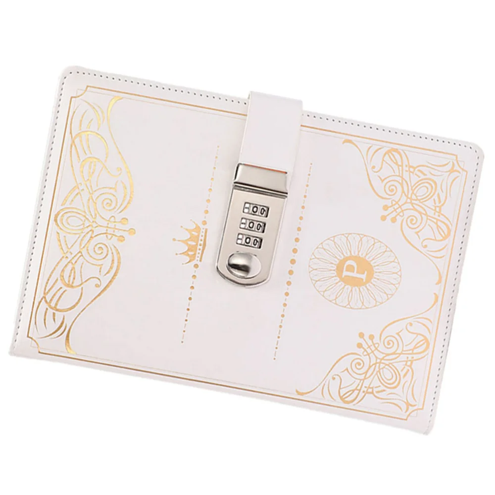 

1PC Vintage Style PU Cover Diary Notebook Journal Notepad with Code Lock (Blue)