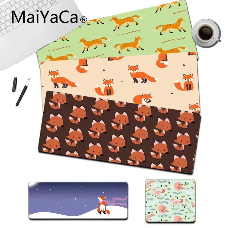 

Нескользящий удобный коврик для мыши MaiYaCa из поликарбоната с мультяшными лисами, игровой коврик для мыши, размер для Deak, коврик для overwatch/cs go/...