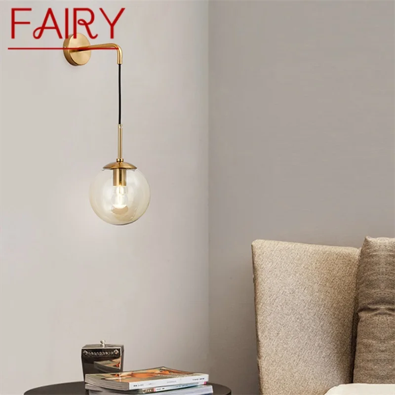 

FAIRY Nordic Wall Lamp Sconces Contemporary Light Round Fixtures for Home Indoor Living Room Decoration