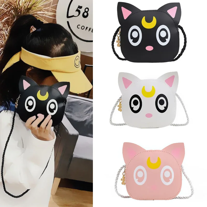 

Star Moon Cat Luna Wallets Coin ID Card Holder Purse Bags Backpack Decorations Anime Bag Children Street Fashion Purses