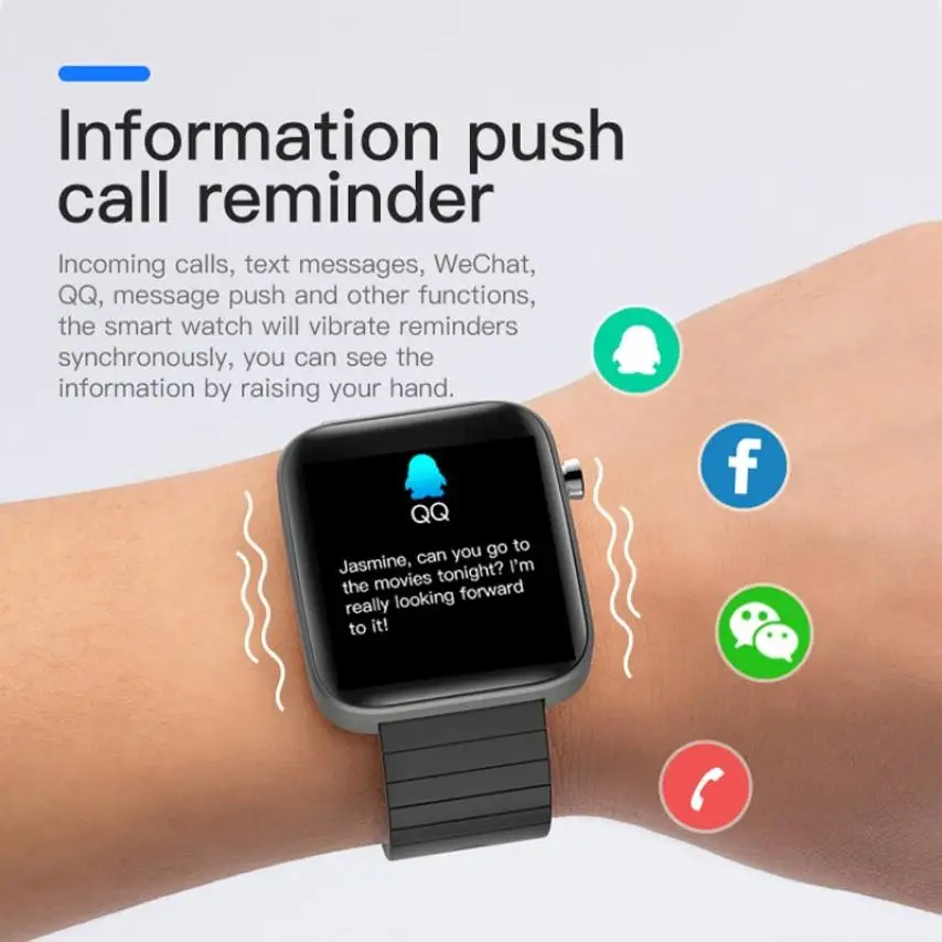 

T68 Men Women Smart Watch with Body Temperature Measure Sports Fitness Watch Heart Rate Blood Pressure Oxygen Monitor Smartwatch