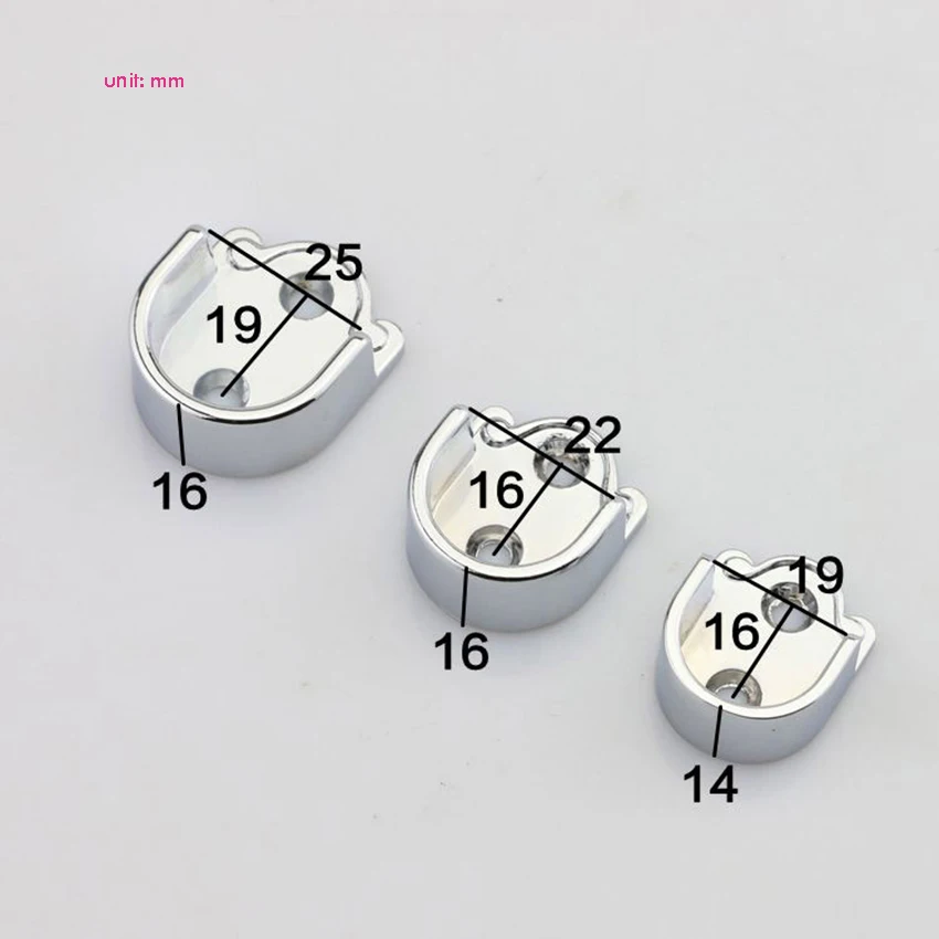 

2PCS/Lot Wardrobe Closet Rod Bracket, 19/22/25mm, U-Shaped Open Type Socket Bracket, Shower Curtain Rod Pole End Supports Socket