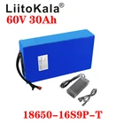 Литий-ионный аккумулятор LiitoKala для электроскутера, 60 В, 30 Ач, 60 в, 18650, 16S9P, 60 В, 1500 Вт