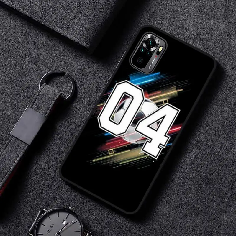 

Football Lucky number letter Phone Case For Xiaomi redmi mi note 9 9a 8 8a 10 9 9s 8 8t 7 9t 10 pro max cover shell funda
