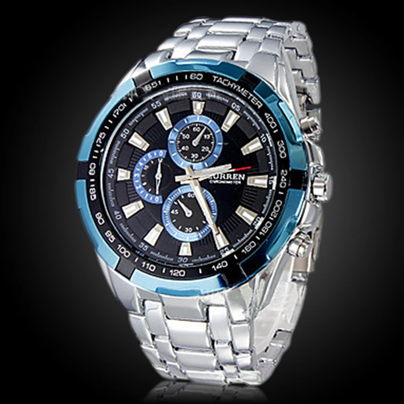 

Men Analog Quartz Battery Powered Portable Daily Stainless Steel Adjustable Strap Cool Round Fashion Wrist Watch