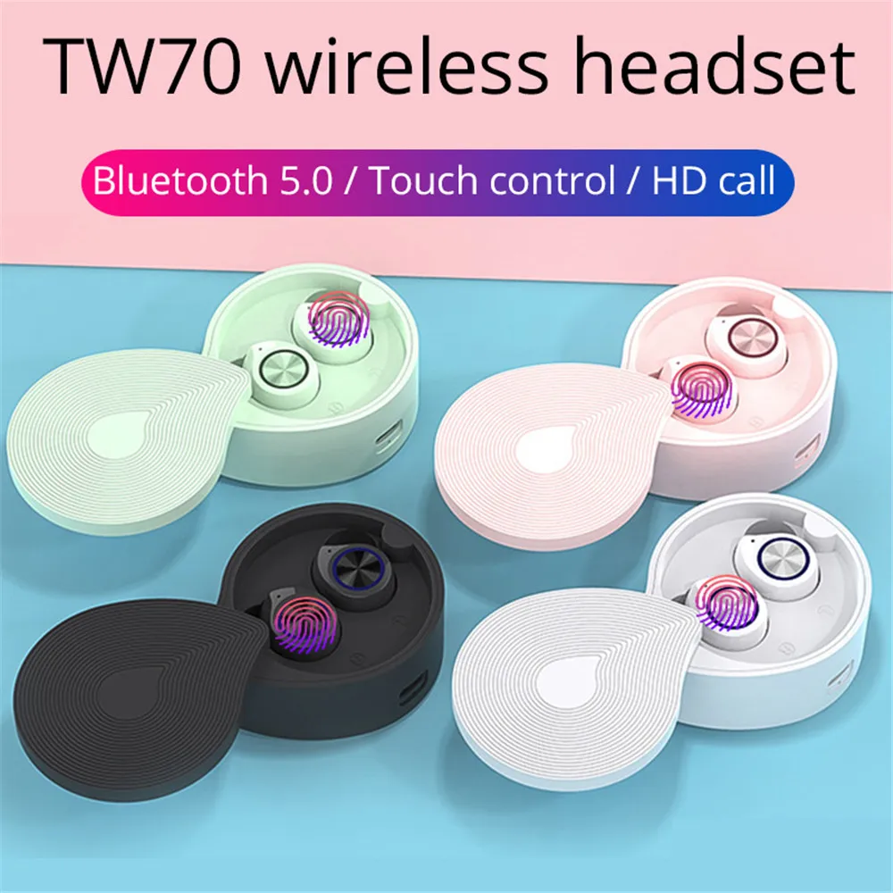 TW70 беспроводные наушники Bluetooth 5 0 вкладыши HIFI 3D стерео спортивная Гарнитура для