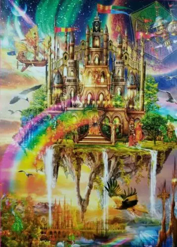 

Rainbow City 5D DIY quality full diamond painting embroidery cross stitch art kits home decor gift