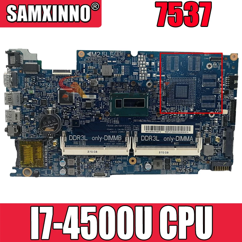 Оригинальная материнская плата для ноутбука DELL Inspiron 7537 I7-4500U SR16Z DOH50 12311-2 ПРБ: KJ7NX |