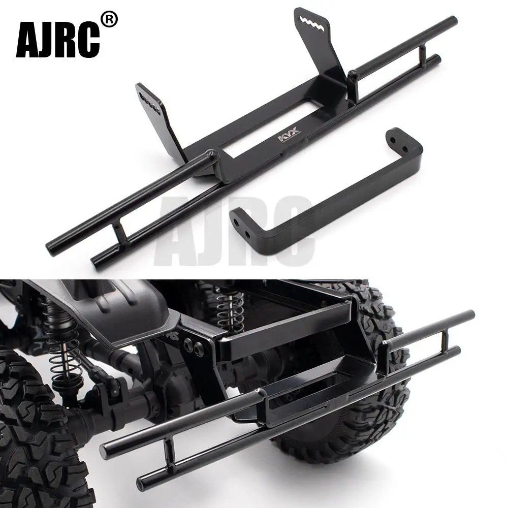 AJRC CNC Alloy Rear Bumper with Frame Bracket Upgrades Parts Accessories for RC Crawler Car 6x6 TRX6 G63 TRX-4 G500