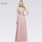 Пикантное длинное вечернее шифоновое платье с V-образным вырезом и пыльной розой, с жемчугом, вечерние платья без рукавов, женские Формальные платья, Abendkleid