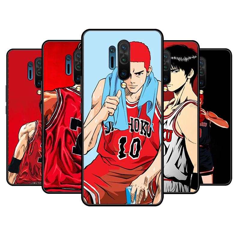 

Phone Case For OnePlus Nord 2 CE N100 N10 9R 9 8T Plus 8 7T 7 Pro 5G 6 6T 5T Cartoon Anime Slam Dunk Black Soft TPU Cover