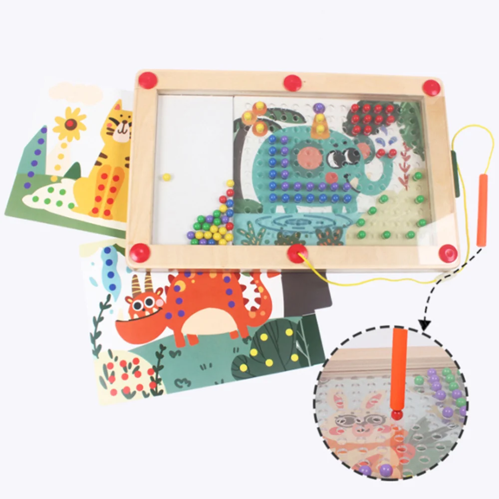 Magnetic Pen Maze Puzzle Toy Multifunctional Kdis Educational Intellectual Bead (Assorted Color) |