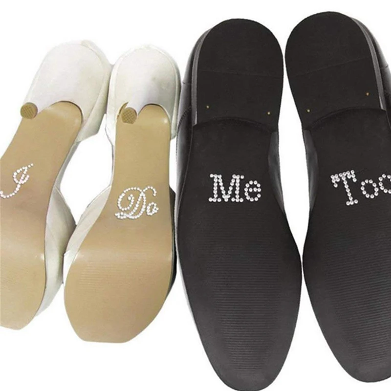 Акция! 1 комплект I Do Me Too прозрачные наклейки для свадебной обуви свадебные