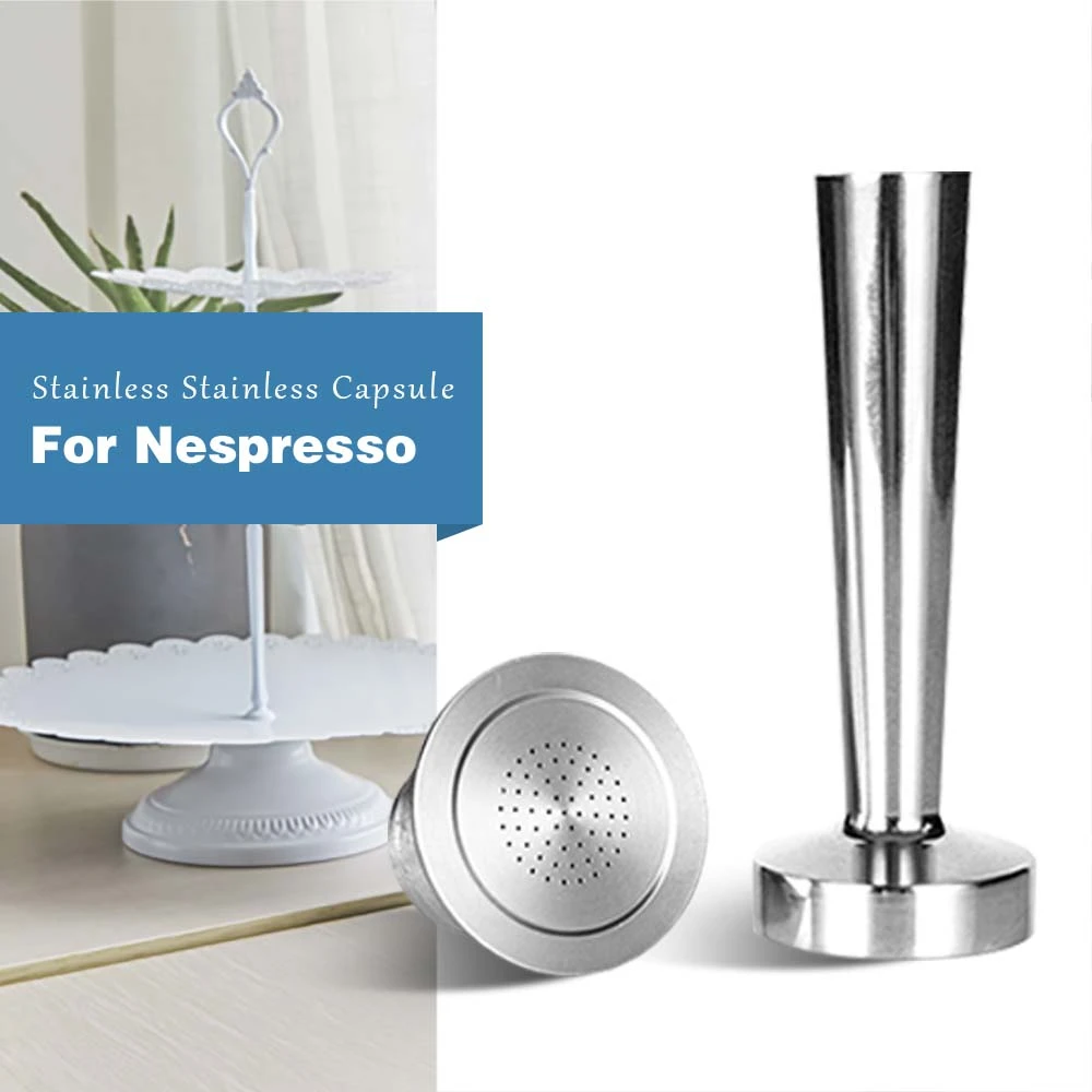 

Nespresso Reusable Coffee Capsule Stainless Steel Coffee Filter Pod Refillable Reusable Filters For Espresso Coffee Machine