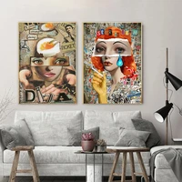 abstract figure canvas painting splice poster prints modern wall art pictures for living room bedroom home decor no frame