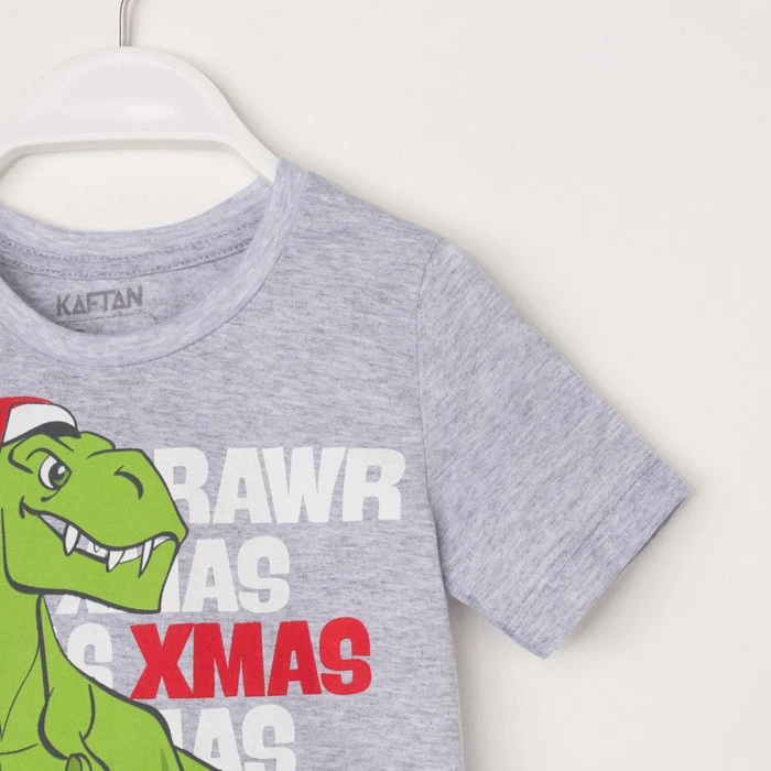 Футболка детская Kaftan Дино р36 рост 134-140 серый 4293867 |