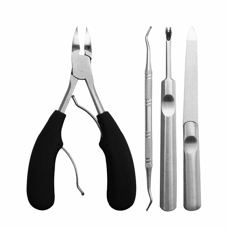 

Toe Nail Clipper Set Professional Stainless Steel Thick Toe Nail Lifter Clipper Nail Cutter Scissors Grooming Kit Pedicure Tools