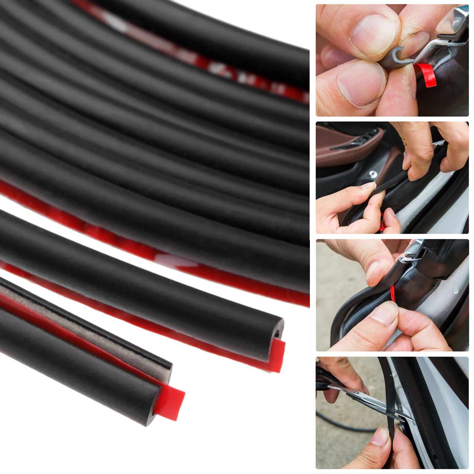 Защитные полоски для автомобильных дверей 5 метров резиновые края дверные