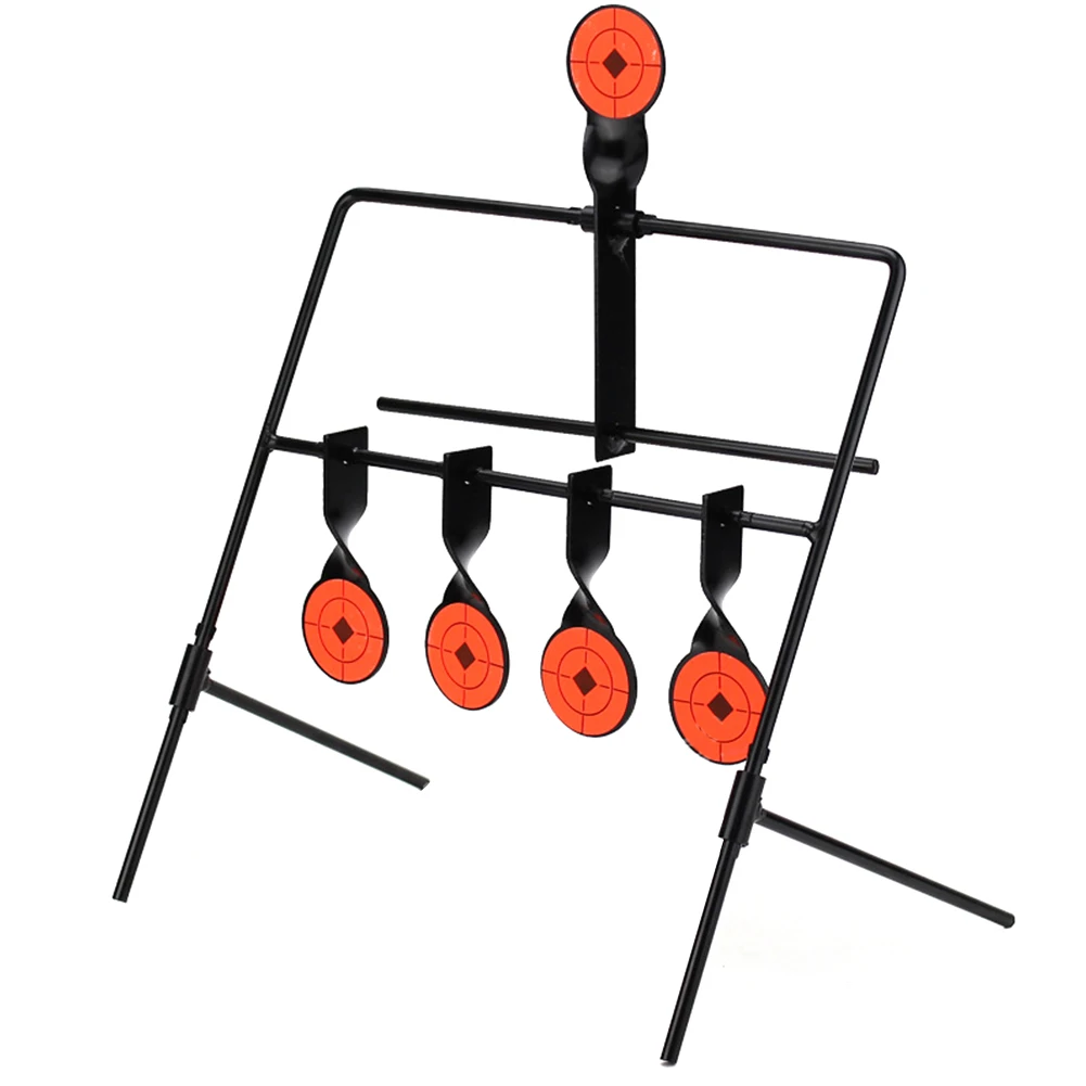 

5-Plate Targets Self Resetting Targets Metal Automatic Rotating Shoot Practice Target for Outdoor Indoor Hunting Wargame Playing