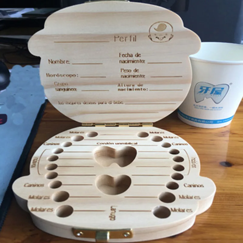 39 деревянных коробок-органайзеры для зубов маленьких девочек и мальчиков