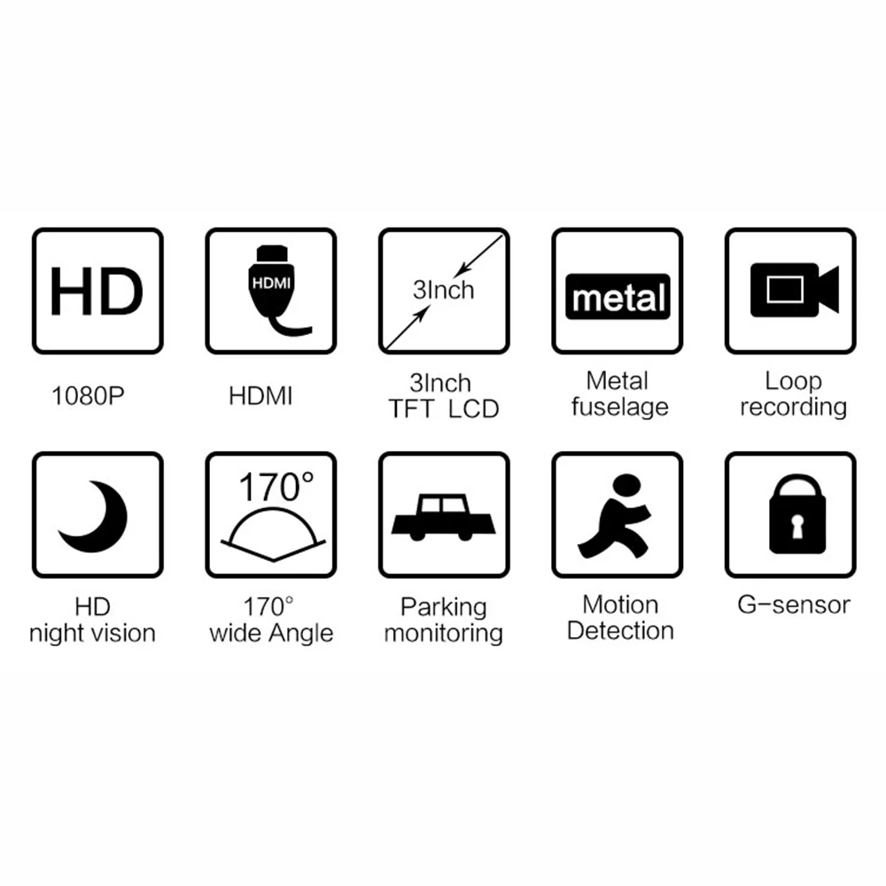 Xiaomi Автомобильный видеорегистратор, камера для автомобиля, Full HD 1080P DVR, 170 градусов, широкоугольный Автомобильный видеорегистратор, приборная панель, камера с ночным видением