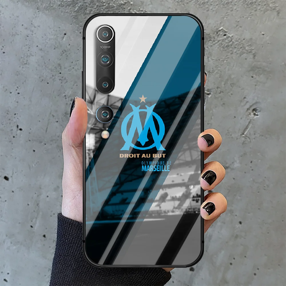 

Football Club Marseille Phone Tempered Glass Case Cover for Xiaomi Mi A MAX X POCO M Note 3 9 10 11 i T Pro Lite Back Cell Prime