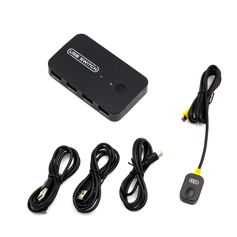 USB KVM-переключатель для U-диска клавиатуры мыши принтера Xiaomi Mi Box 2 в 4 Out разделитель