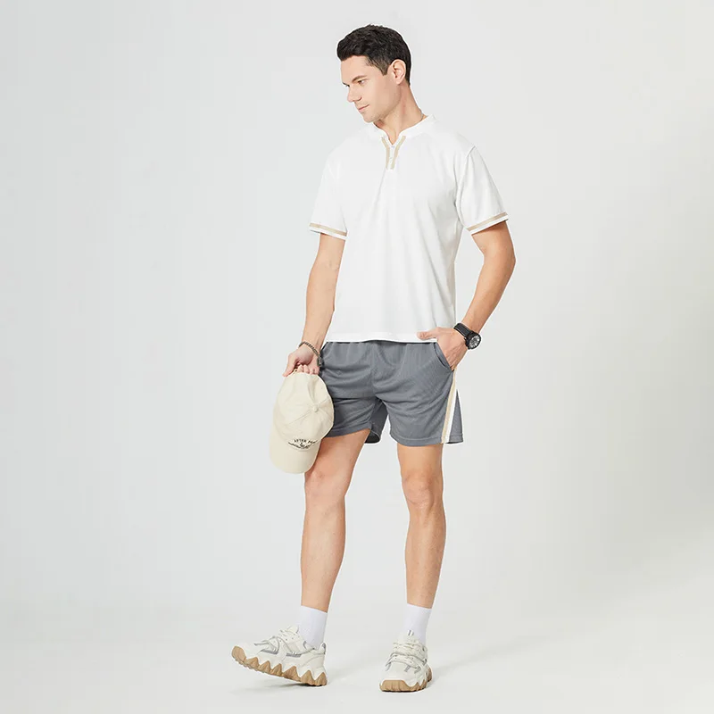 

Summer Men's Short Sleeve Customized Breathable T-Shirt 2021 New Comfortable Casual Top Fashion T-Shirt + Pants Shorts 2 Set Me