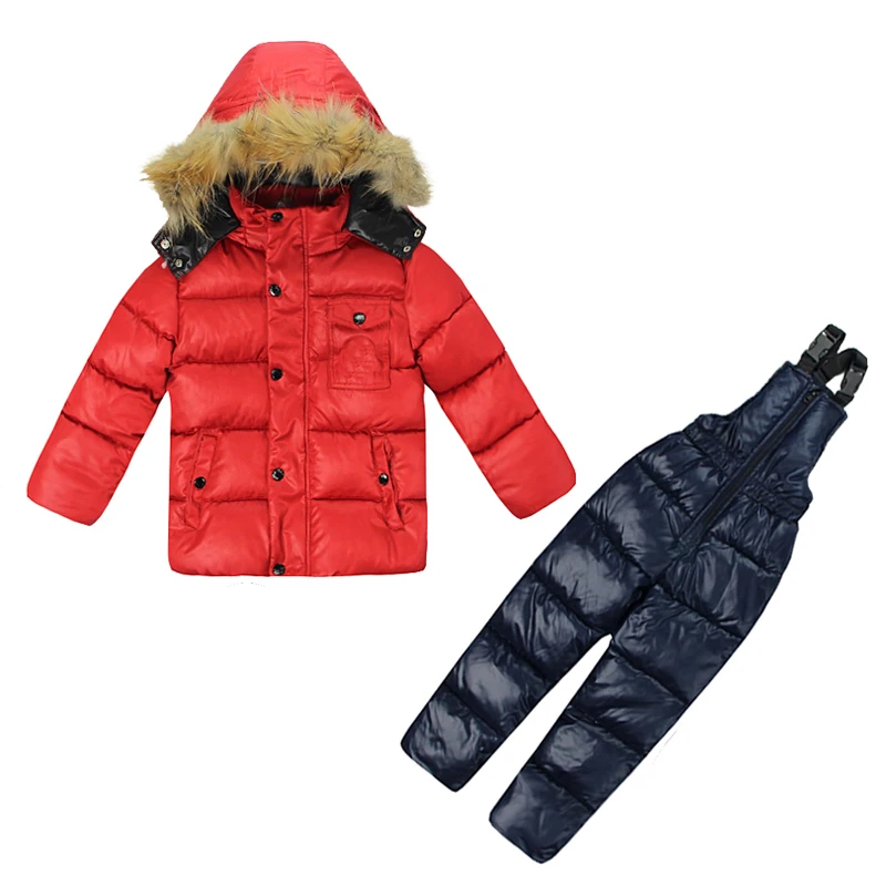 Детская одежда IYEAL зимние теплые лыжные костюмы для мальчиков зимняя пуховая