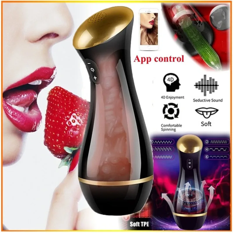 Водонепроницаемый мужской мастурбатор с автоматическим нагревом чашка