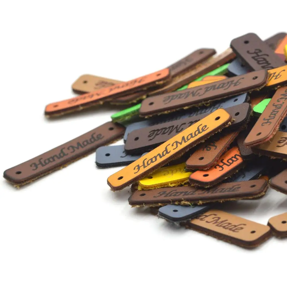 KALASO Высокое качество 20 шт. этикетки ручной работы бирка одежда кожаная ручная