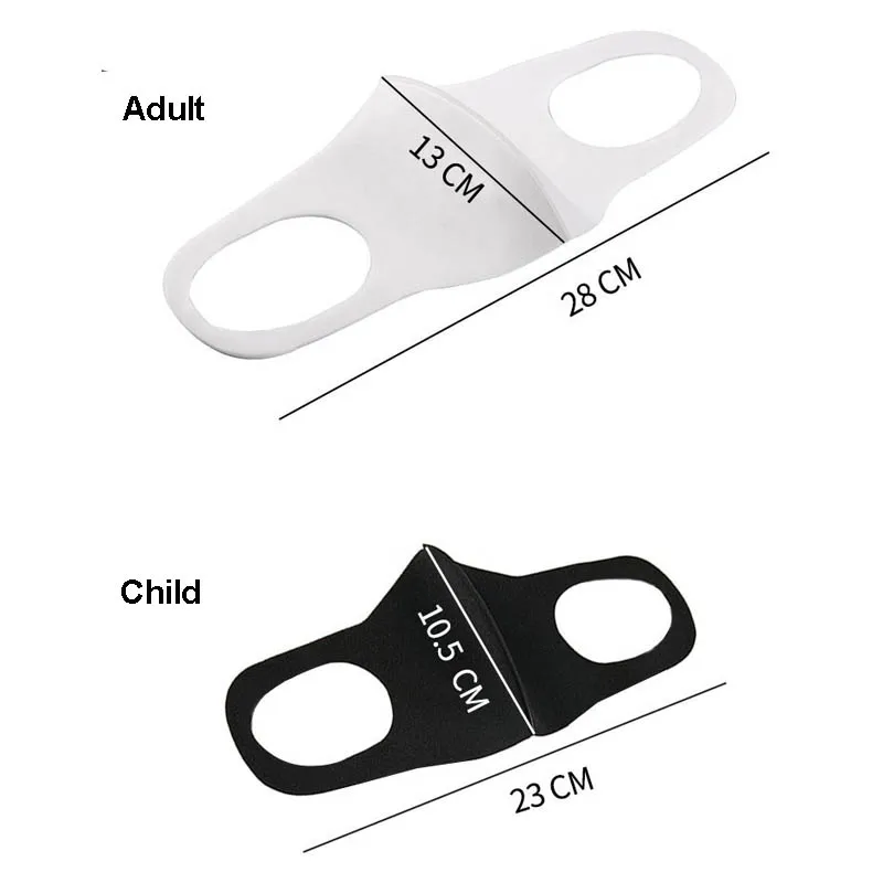 10 шт. губка дышащая маска для лица Черный Белый Серый Цвет многоразовая Маска