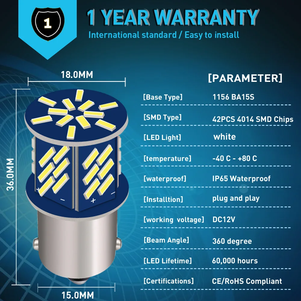 2 шт. 1156 P21W BA15S 7506 S25 светодиодный ная лампа для Volkswagen VW MK6 дневные ходовые огни DRL 12 В