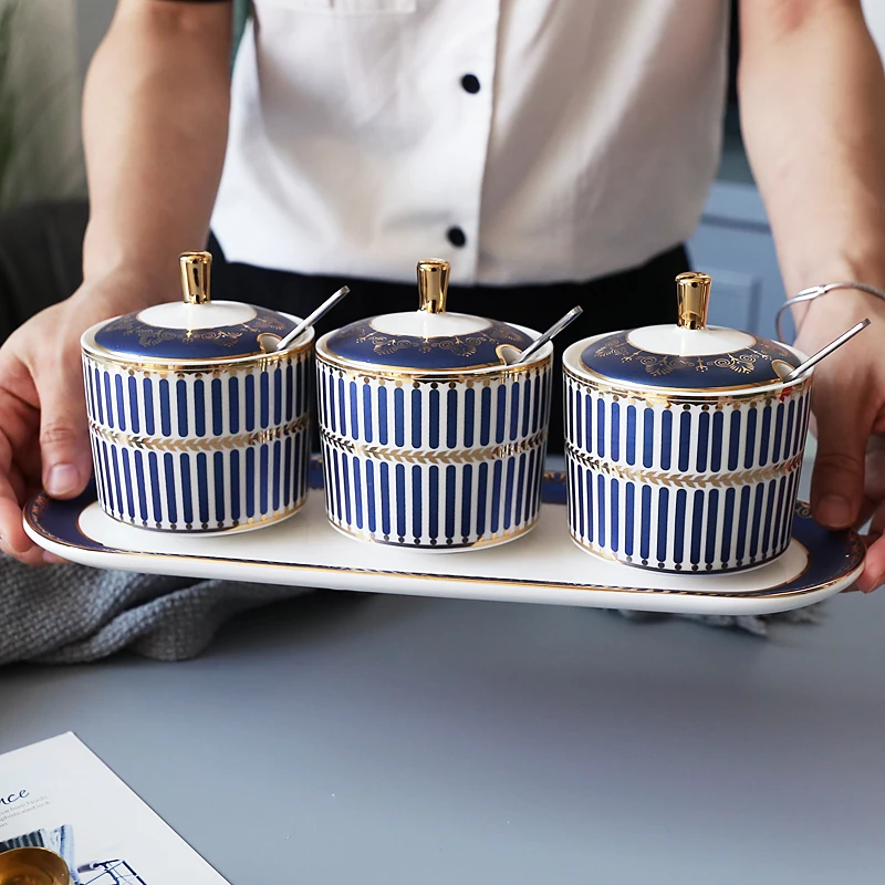 

Luxury Round Spice Organizer Container European Condiment Organizer Spices Organizer Kitchen Salero Seasoning Holder Ed50sj