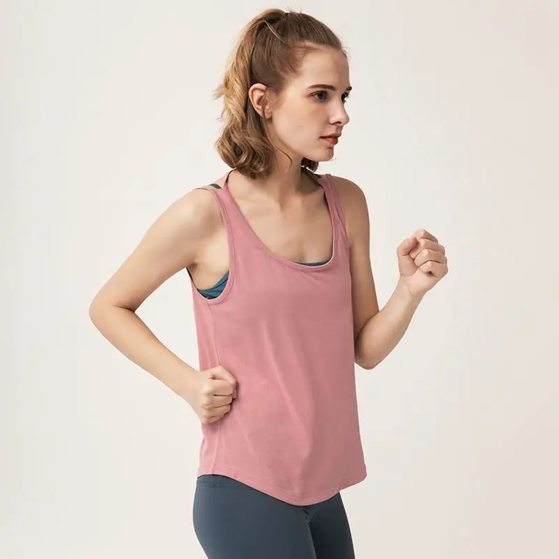 

Tank Tops Women's Sports Vest Yoga Running Sling Sleeveless Outer Wear Sexy Fitness Loose Blouse Summer Quick-Drying Beauty Back