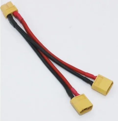 

Xt60 Parallel Battery Connector Cable Dual Extension Y Splitter Silicone Wire