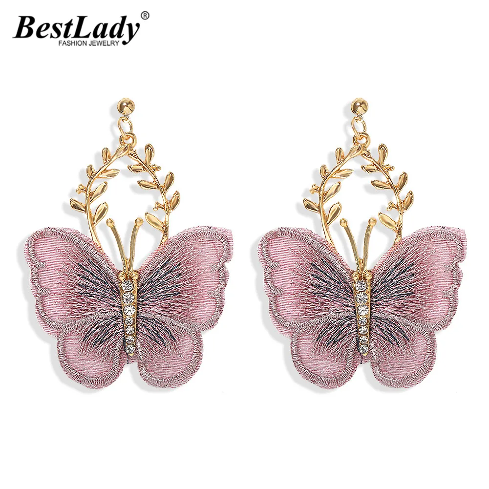 Женские серьги подвески с этническими бабочками Best Lady модные роскошные ручной