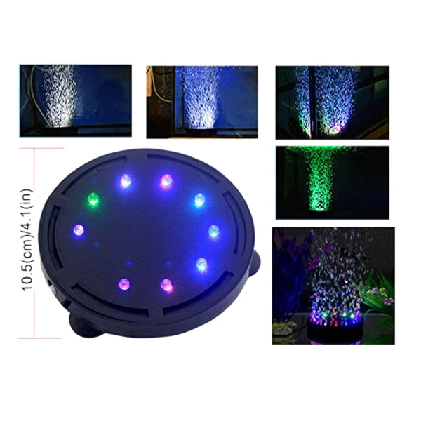 Aquarium Bubble Light Air Stone LED Pump Lamp(US Plug) | Дом и сад