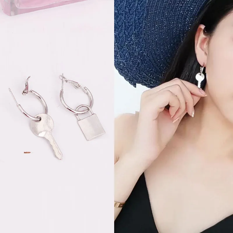 Европейские асимметричные серьги ES1217 в минималистическом стиле индивидуальные