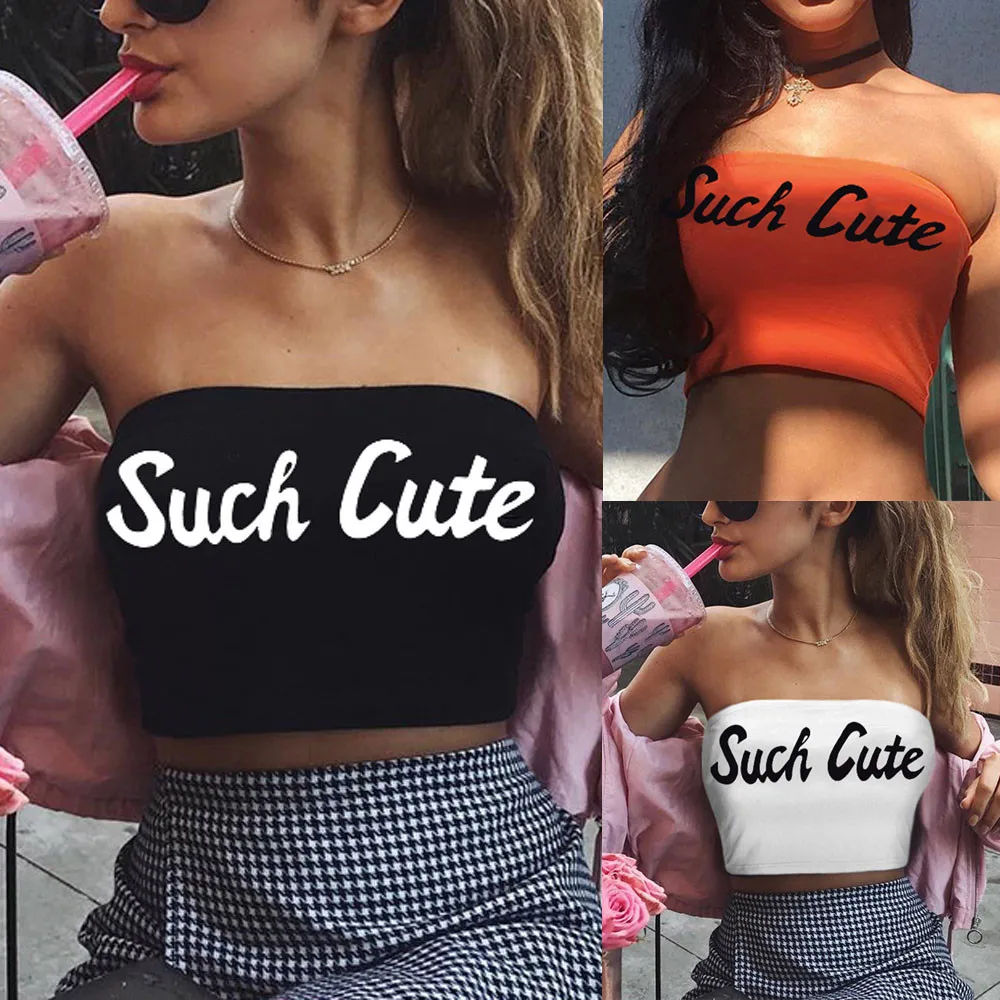 Майка женская с буквенным принтом пикантный Модный повседневный однотонный