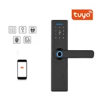 Дверной смарт-замок Tuya с распознаванием отпечатков пальцев, Wi-Fi, дистанционное управление через приложение Fechadura, цифровой дверной замок, пароль, IC-карта