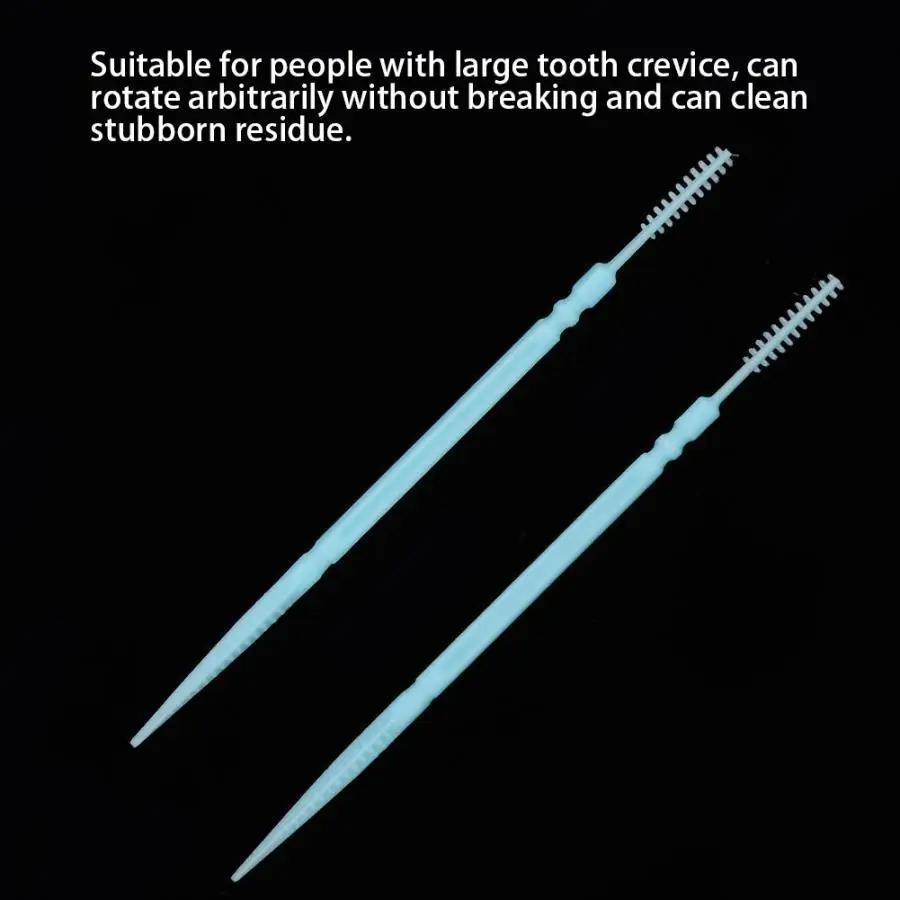 100 шт./пакет с двумя головками чистка зубов Палочки безопасности гигиенический