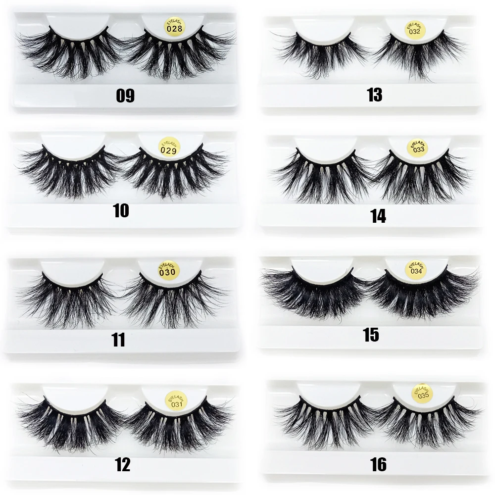 Новая мода 1 пара 25 мм Lashes100% 3D норковые накладные ресницы толстые длинные ресницы пушистые Накладные ресницы ручной работы
