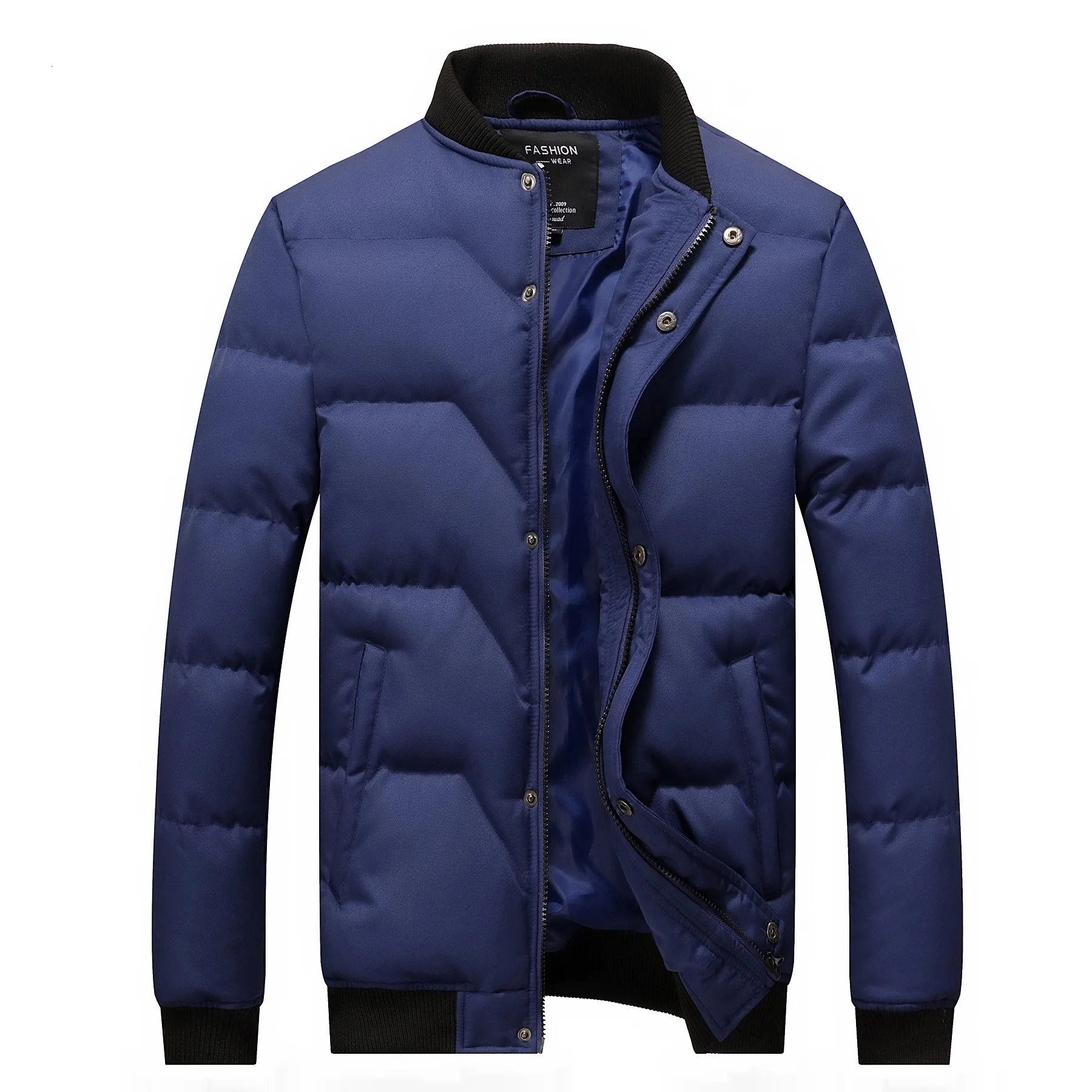 Зимняя мужская куртка 2019 брендовые новые стеганые куртки со стоячим воротником с