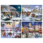 Алмазная живопись рождественский дом, 5D Вышивка крестиком