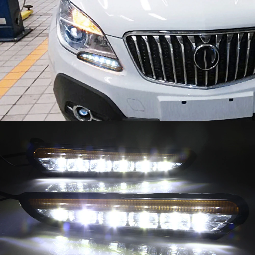 Автомобильные мигающие дневные ходовые огни 1 пара для Buick Encore Opel Mokka 2012 2013 2014 2015