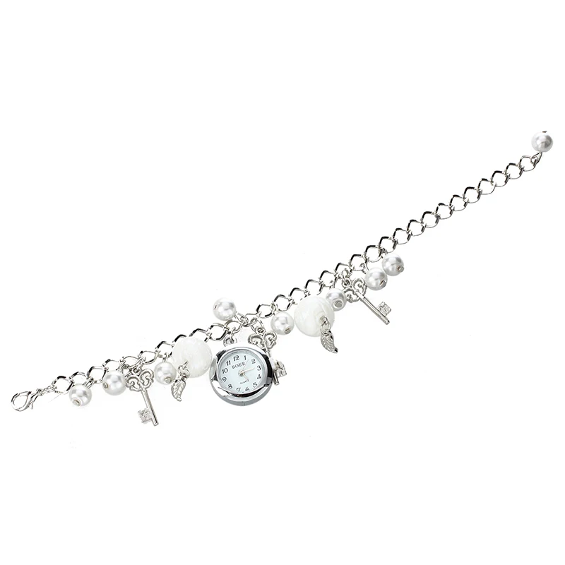 5 Pcs Pearl Bracelet Wristwatch Chain With Quartz Watch For Girls Women Fashion Jewelry | Наручные часы