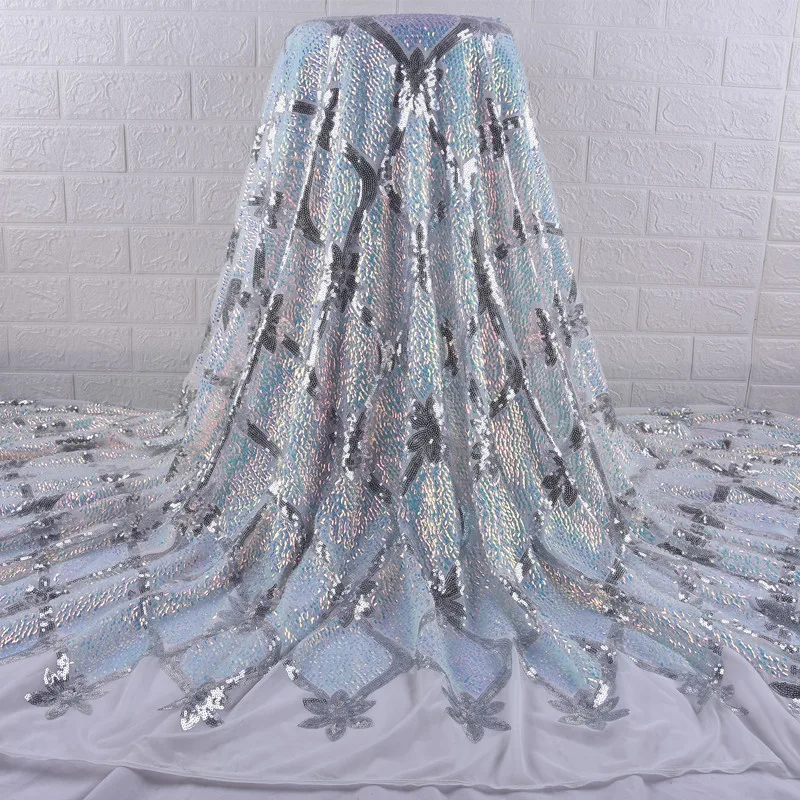 Высокое качество пайетки французский Тюль кружевная ткань Африканская мягкая с
