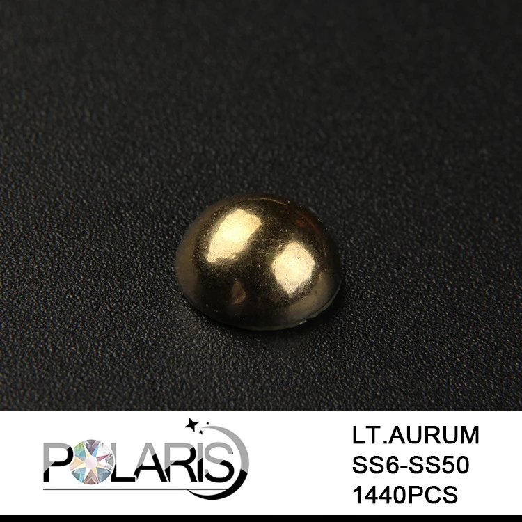 Polaris AAAAA Lt.Aurum полукруглая стразы горячей фиксации керамическая жемчужина