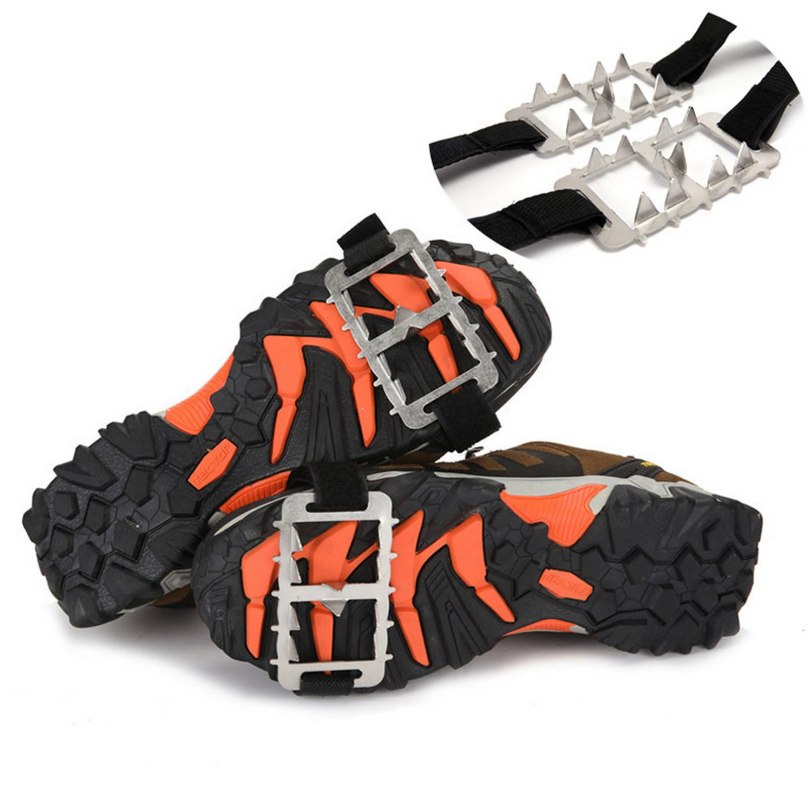 

10 Teeth Climbing Crampons for outdoor winter Walk Ice Fishing Snow Shoes Antiskid Shoes Manganese Steel Shoe Covers